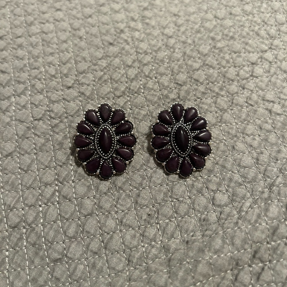 Elegant Black Stud Earrings